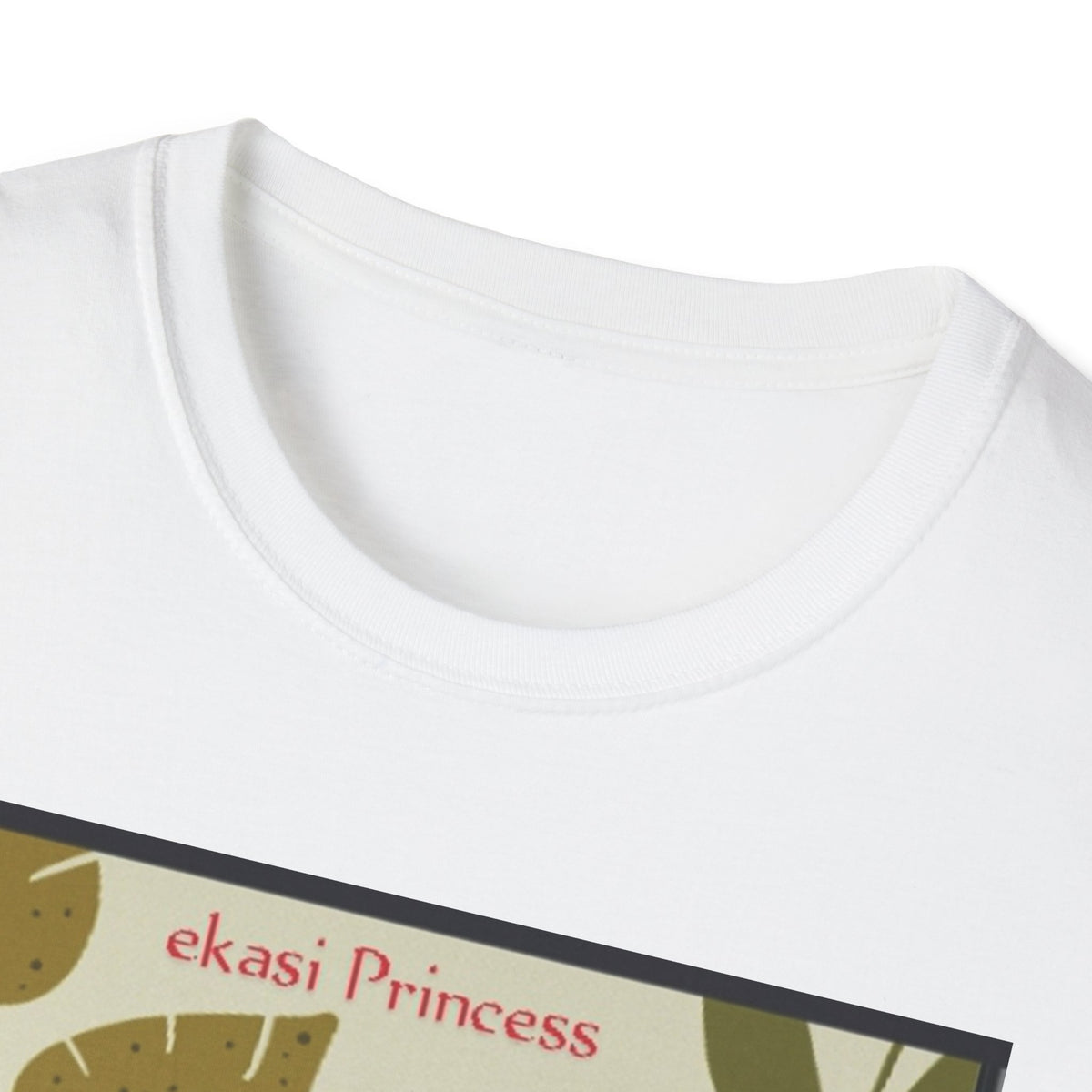 Melanin Princess T-Shirt | Afro Woman Illustration, Botanical Frame